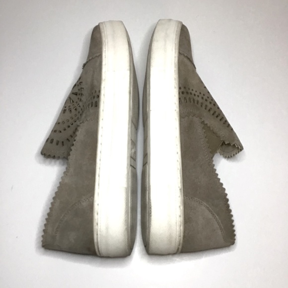 SEYCHELLES “BRIGHT” SUEDE CUTOUT SNEAKERS TAUPE 8 - Picture 5 of 7
